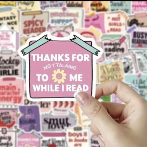 50 Assorted Stickers About Reading-Adult!